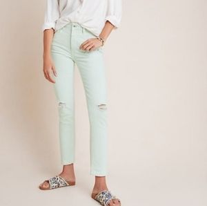 🌼 NWT Anthropologie Pilcro mint ripped jeans
